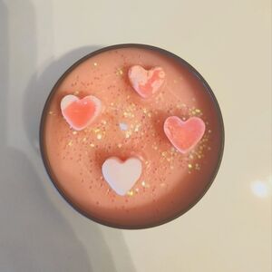 Valentines Day cotton candy‎ scented soy candle can be  customized